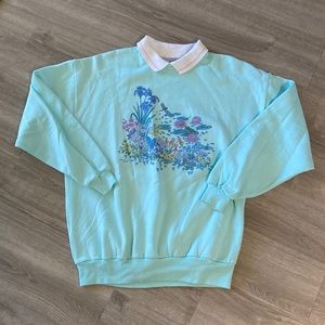 Vintage Morning Sun Floral Pullover Sweater